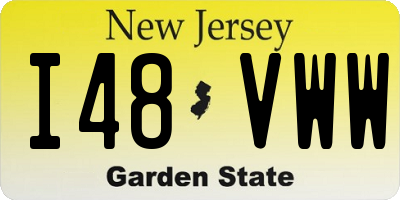 NJ license plate I48VWW
