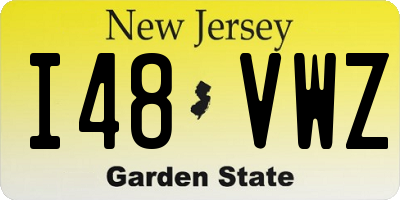 NJ license plate I48VWZ