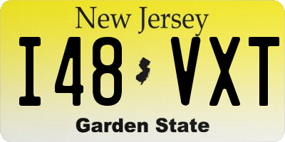 NJ license plate I48VXT