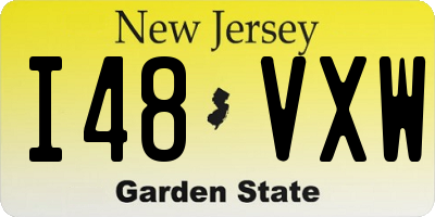 NJ license plate I48VXW