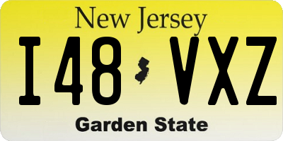 NJ license plate I48VXZ
