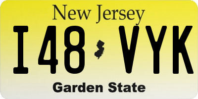 NJ license plate I48VYK