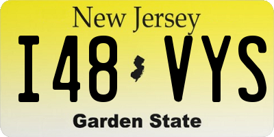NJ license plate I48VYS