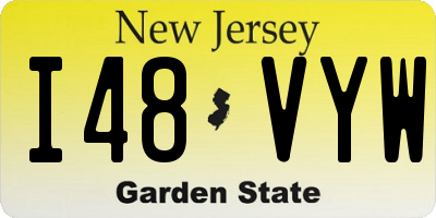 NJ license plate I48VYW