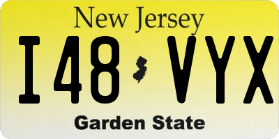 NJ license plate I48VYX