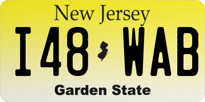 NJ license plate I48WAB