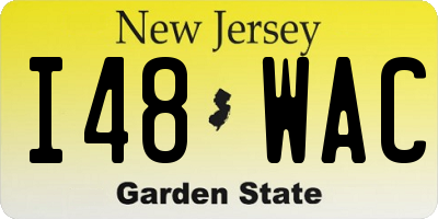NJ license plate I48WAC