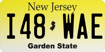NJ license plate I48WAE