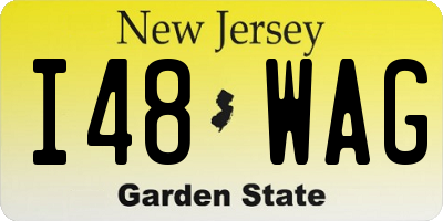 NJ license plate I48WAG