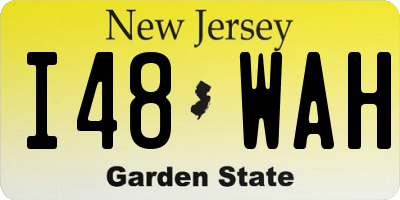 NJ license plate I48WAH