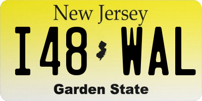 NJ license plate I48WAL