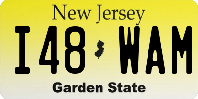 NJ license plate I48WAM