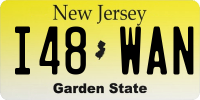 NJ license plate I48WAN