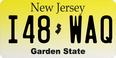 NJ license plate I48WAQ