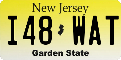 NJ license plate I48WAT