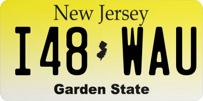 NJ license plate I48WAU