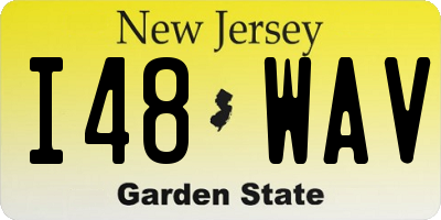 NJ license plate I48WAV
