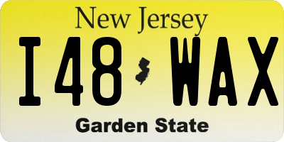 NJ license plate I48WAX