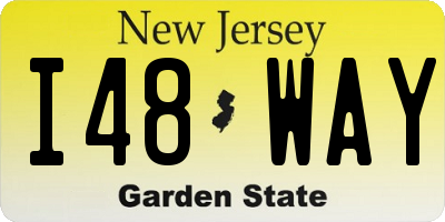 NJ license plate I48WAY