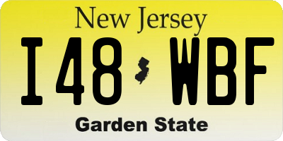 NJ license plate I48WBF