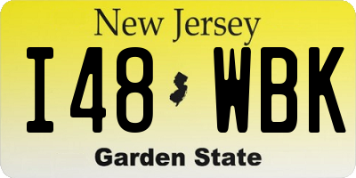 NJ license plate I48WBK