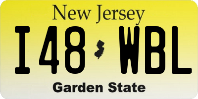NJ license plate I48WBL