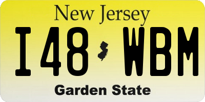 NJ license plate I48WBM