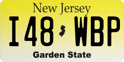 NJ license plate I48WBP