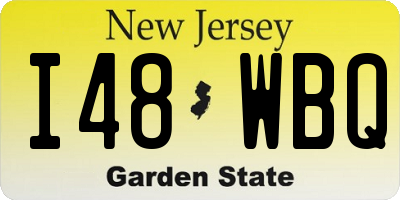 NJ license plate I48WBQ