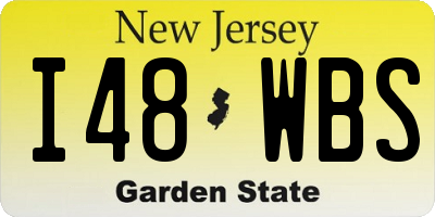 NJ license plate I48WBS