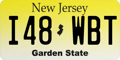 NJ license plate I48WBT