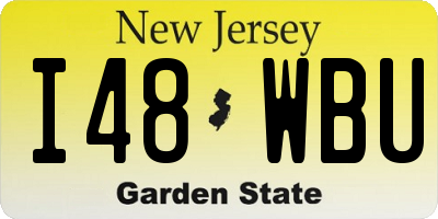 NJ license plate I48WBU