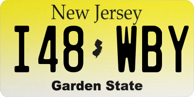 NJ license plate I48WBY