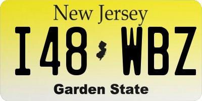 NJ license plate I48WBZ