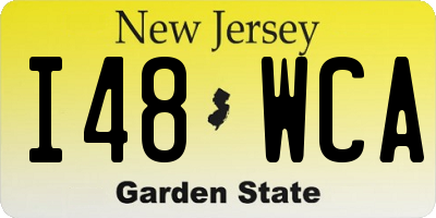 NJ license plate I48WCA