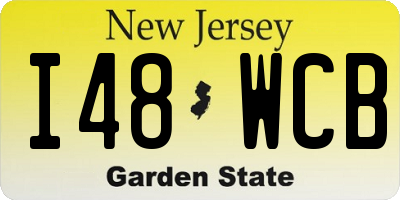 NJ license plate I48WCB