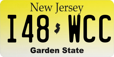 NJ license plate I48WCC