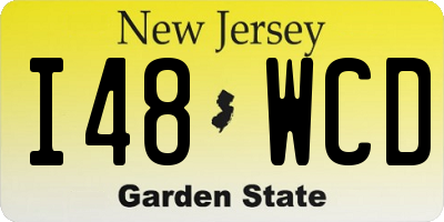 NJ license plate I48WCD