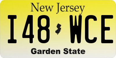 NJ license plate I48WCE