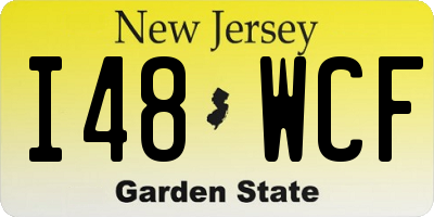 NJ license plate I48WCF
