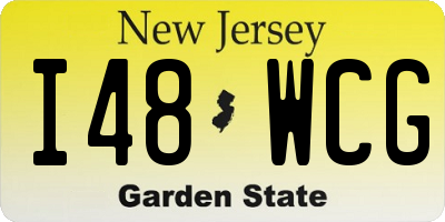 NJ license plate I48WCG
