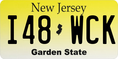 NJ license plate I48WCK