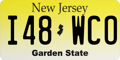 NJ license plate I48WCO