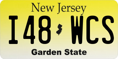 NJ license plate I48WCS