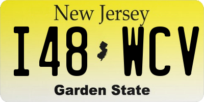 NJ license plate I48WCV