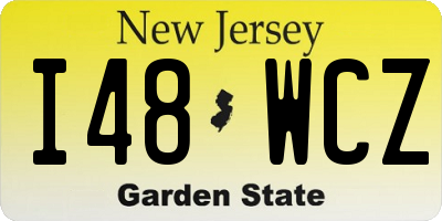 NJ license plate I48WCZ
