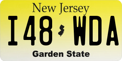 NJ license plate I48WDA