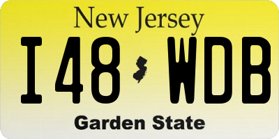 NJ license plate I48WDB