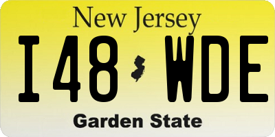 NJ license plate I48WDE