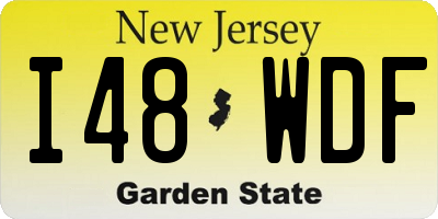 NJ license plate I48WDF
